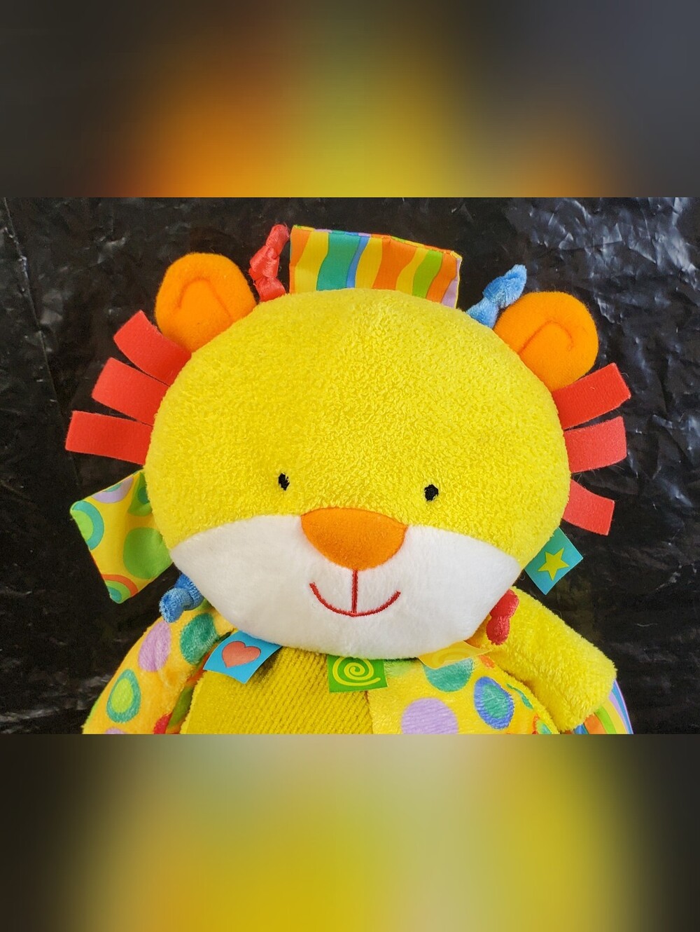 Kid Preferred Cute As A Button Lion Colorful Stuffed Animal Plush Toy - GUC